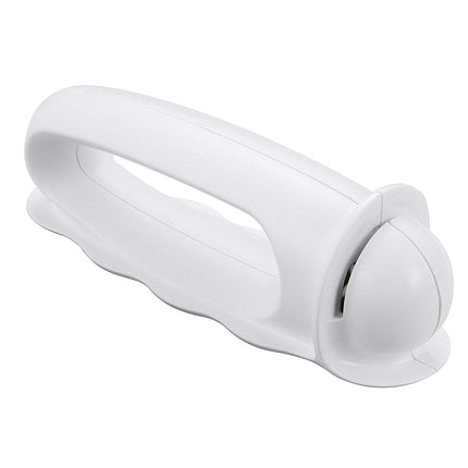 Kai PRO Serrated Knife Sharpener, Kitchen Knife Sharpener for Serrated and Reversed Scallop Blades, Easy-Grip Handle, Non-Slip Base, Knife Sharpeners for Kitchen Knives, White