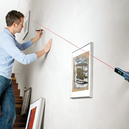 BOSCH GLL 1 P 65 Ft Line and Point Laser, Includes 2 AA Batteries & Versatile Mount