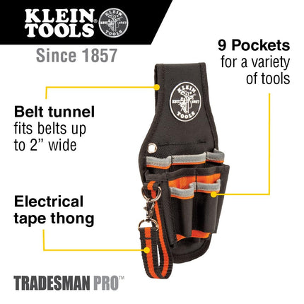 Klein Tools 80152 Electrician's Tool Set with Pliers, Magnetic Screwdriver, NCVT, Wire Stripper and Tradesman Pro Tool Pouch, 5-Piece