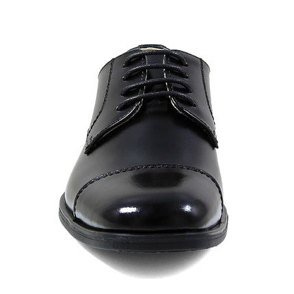 Florsheim Unisex-Child Reveal Cap Toe Ox, Jr. (Toddler/Little Big Kid) Oxford, Black, 1 US Wide Little Kid