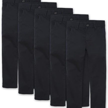 The Children's Place Boys' Skinny Chino Pants, Pack of Five, New Navy, 4