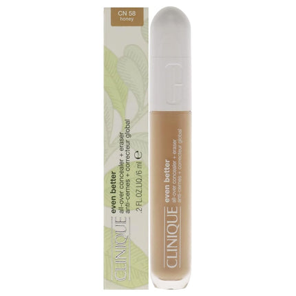 Clinique Even Better All-Over Concealer Plus Eraser - CN 58 Honey for Women 0.2 oz Concealer