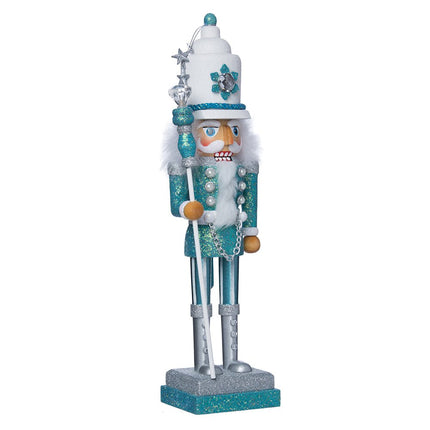Kurt Adler Hollywood Nutcracker, 17-Inch, Turquoise/White