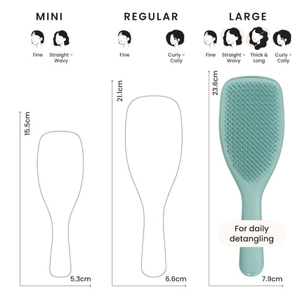 Tangle Teezer | The Large The Ultimate Detangler Hairbrush | Perfect for Long, Thick, Curly & Textured Hair | Two-Tiered Teeth for Gentle Detangling | Reduces Breakage| Ergonomic Handle | Marine Teal