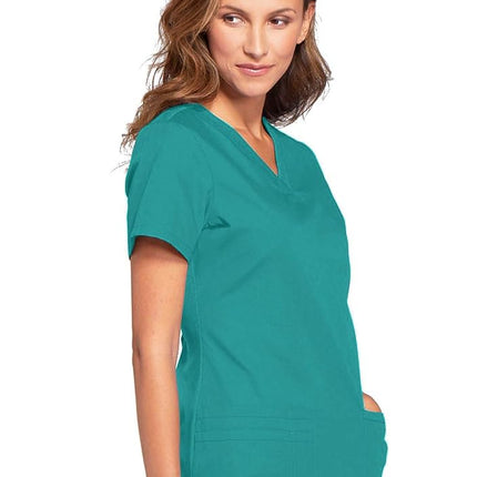 Cherokee Women's Classic Medical Work Wear, Teal, Blue, 5XL Plus
