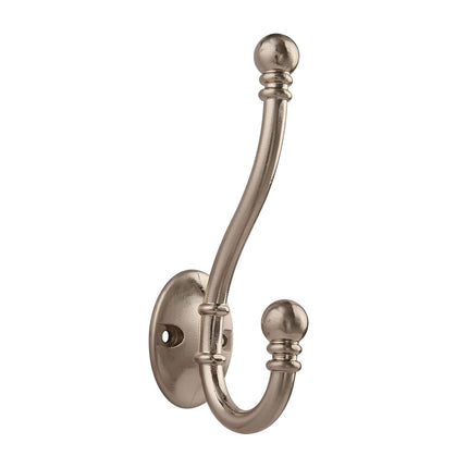HASWARE 6 PCS Double Prong Robe Hook, Large Dual C