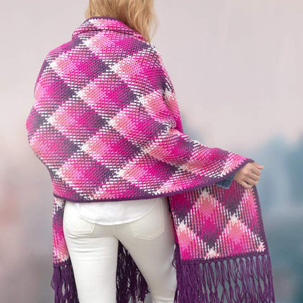 RED Heart E300P.8751 Super Saver Yarn, Berry Pooling