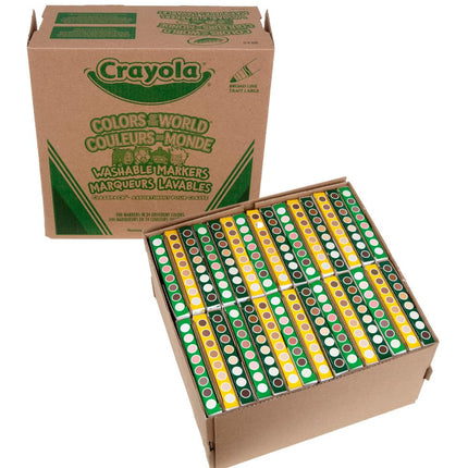 Crayola Colors of The World, Bulk Skin Tone Markers, 240 Washable Broadline Markers