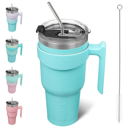 BJPKPK Tumbler with Handle and Straw Lid 40 oz Sta