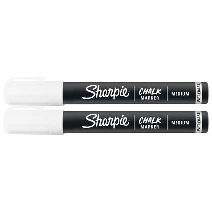 Marcador de tiza borrable en húmedo Sharpie, 2 unidades, blanco
