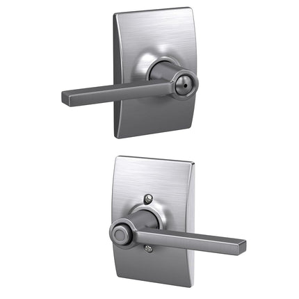 Schlage F40 LAT 626 CEN Century Collection Latitude Privacy Lever, Satin Chrome