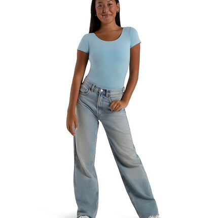 Capezio Women's classic athletic shirts, Light Blue, M UK