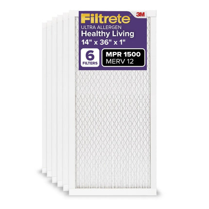 Filtrete 14x36x1 Air Filter MPR 1500 MERV 12, Heal