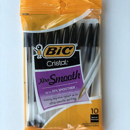 BIC Cristal Xtra Smooth Ball Pen Combo Set: Set Includes 10 Black, 10 Blue, and 10 Red. by BIC