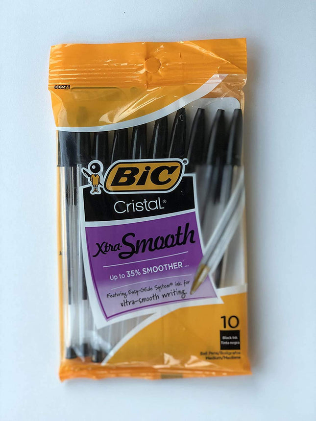 BIC Cristal Xtra Smooth Ball Pen Combo Set: Set Includes 10 Black, 10 Blue, and 10 Red. by BIC