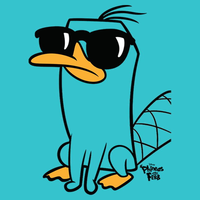 Disney Little, Big Phineas and Ferb Cool Perry Girls Short Sleeve Tee Shirt, Tahi Blue, X-Small