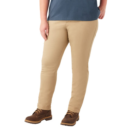 Dickies Pantalones Twill Skinny para Mujer Tallas Grandes, Rinsed Desert Sand, 22