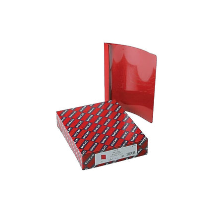 Smead Clear Front Report Cover, 3 1/2 Inches Double Tang Fasteners, Letter Size, Red, 25 Per Box (87461)