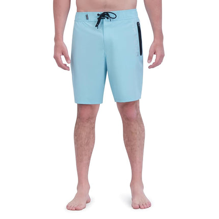 Spyder Men's Standard Swim Trunks, Stretch, Quick-Dry, 9” Inseam Board Shorts, UPF+, Pockets, Brief Liner, Goa, Goa, Large