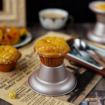 CHEFMADE Muffin Cake Pan, Nonstick 4-Inch 4Pcs Cupcake Pan Set