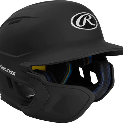 Rawlings | MACH ADJUST Batting Helmet with Extension Flap | Left Hand Batter | Junior (6 3/8" - 7 1/8") | Matte Black