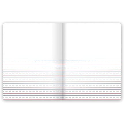 Mead Primary Journal, Half Page Ruled, Grades K-2, 7-1/2" x 9-3/4", 100 Sheets, Red (489903-ECM)
