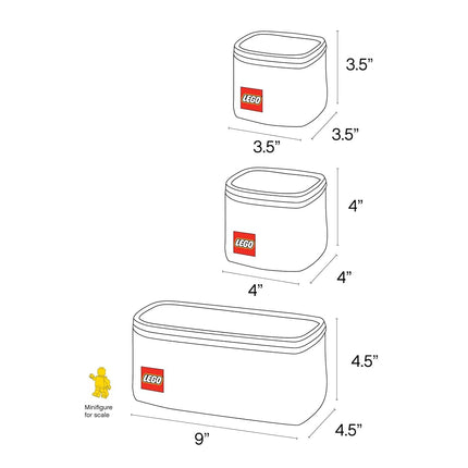 LEGO 3-Piece Organizer Cubes, Multi, One Size, 3-piece Organizer Cubes