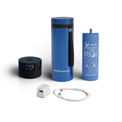 4ALLFAMILY Enfriador de Insulina para 7 Plumas, 72 Horas, Estuche de Viaje para Medicamentos con Cargador USB + BIOGEL, Ideal para Diabéticos, Bolsa Portátil para Insulina, Aprobada por la TSA, Estuche para Botella de Medicamentos para la Diabetes (AZUL)
