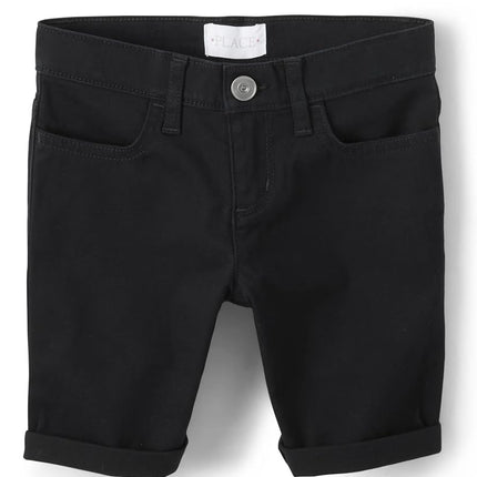 Shorts écourtés unis The Children's Place pour filles, noirs, 12 Sveltes