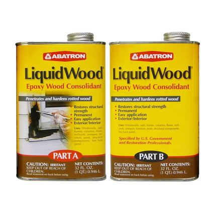 Abatron LiquidWood Epoxy Wood Consolidant, 2 Quart
