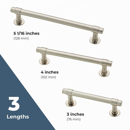 Franklin Brass P29617K-SN-B Satin Nickel 4-Inch Francisco Kitchen or Furniture Cabinet Hardware Drawer Handle Pull, 10 Pack