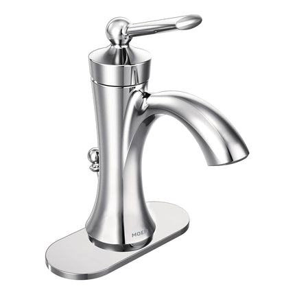 Moen 4500 Robinet de salle de bain Wynford à arche haute et à poignée unique, chrome