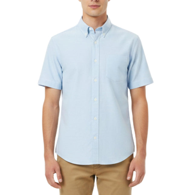 French Toast Men's Short Sleeve Oxford, Light Blue