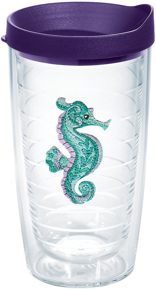 Tervis Purple Teal Seahorse Made in USA Double Wal