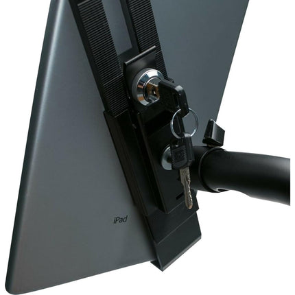 CTA Digital Height-Adjustable Tabletop Security Elbow Mount for iPad Pro Black 7-14 Inch Tablets