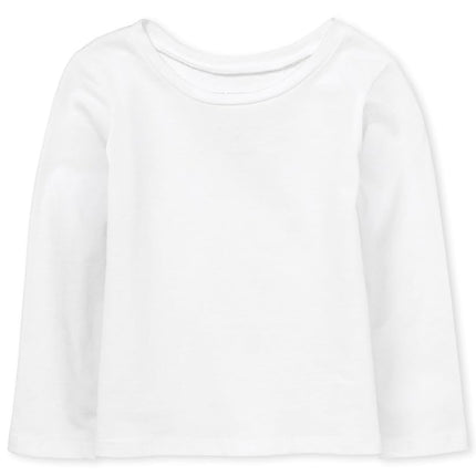 The Children's Place,Baby Girls,and Toddler Everyday Long Sleeve Layering T-Shirts,Black/Fuschia/Black/White 4-Pack,4 Years