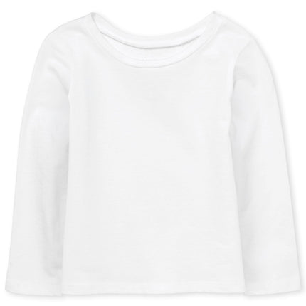 The Children's Place,Baby Girls,and Toddler Everyday Long Sleeve Layering T-Shirts,Black/Fuschia/Black/White 4-Pack,4 Years