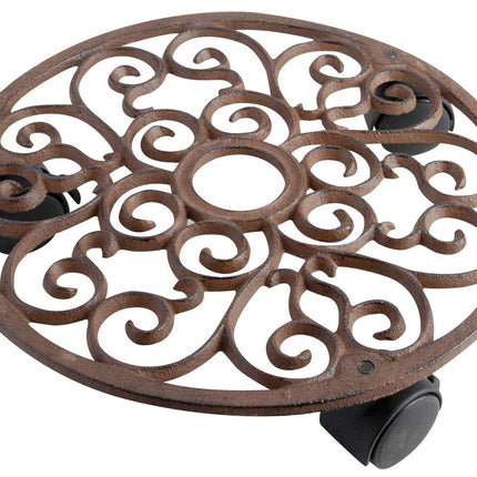 Esschert Design Plant Trolley - Round Cast Iron