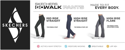 Skechers Womens The Gowalk Og Pants, Heathered Charcoal, 3XL UK