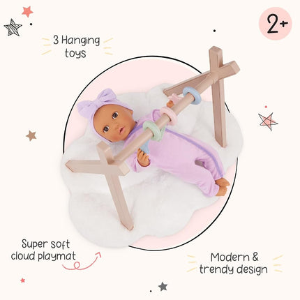 LullaBaby Doll Play Gym Set, 3 Hanging Toys for 14 Inch Baby Dolls
