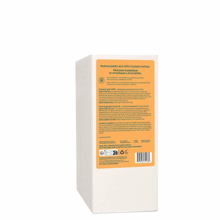 ATTITUDE Body Wash, EWG Verified Shower Gel, Dermatologically Tested, Plant and Mineral-Based, Vegan Personal Care Products, Orange Blossom & Eucalyptus, Bulk Refill, 67.6 Fl Oz