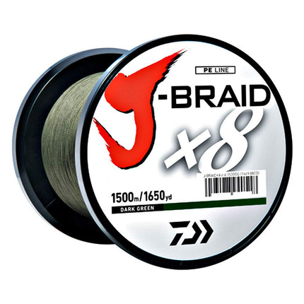 J-BRAIDX8, Filler Spool, Dark Green, Mono Dia.= 2lb.