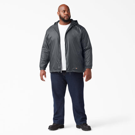 Dickies mens Fleece Lined Nylon Hooded Jacket, Dark Navy, 3XL