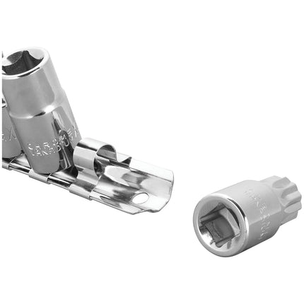 Performance Tool W54287 15-Piece Drain Plug Socket Set With 11mm & 13mm Square Drive For Subaru Differentials, Silver