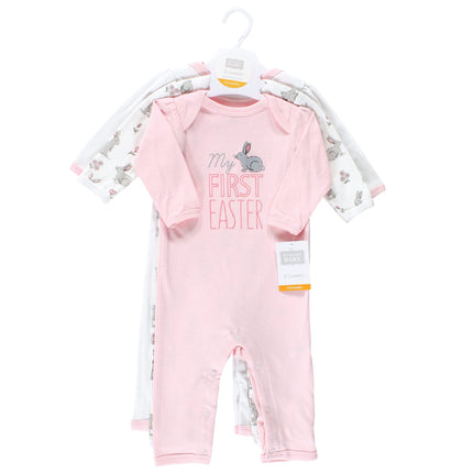 Hudson Baby baby-girls Cotton Coveralls, Some Bunny, 0-3 Months