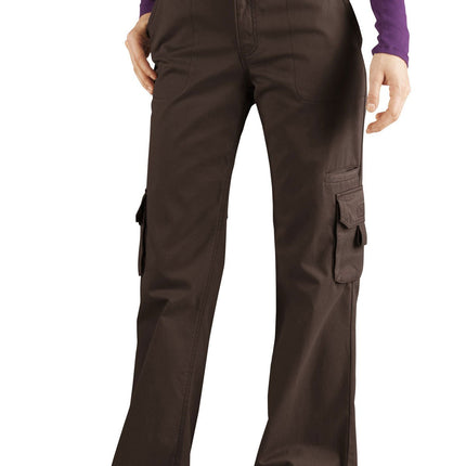 Dickies Women's Relaxed Cargo Pant, Rinsed Pebble 