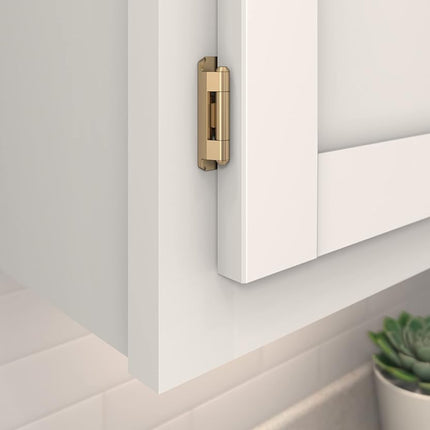 Amerock BPR7550CZ | Cabinet Hinge | 1/2 in (13 mm) Overlay Self Closing Partial Wrap | Champagne Bronze | Kitchen Cabinet Door Hinge | 1 Pair/2 Pack | Functional Hardware