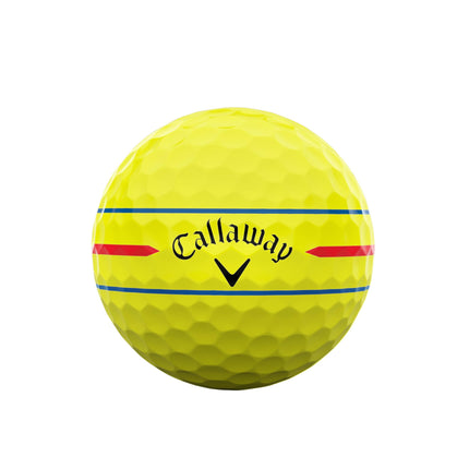 Pelota de golf Callaway Golf Chrome Soft Premium Tour 2024 amarilla 360 Triple Track