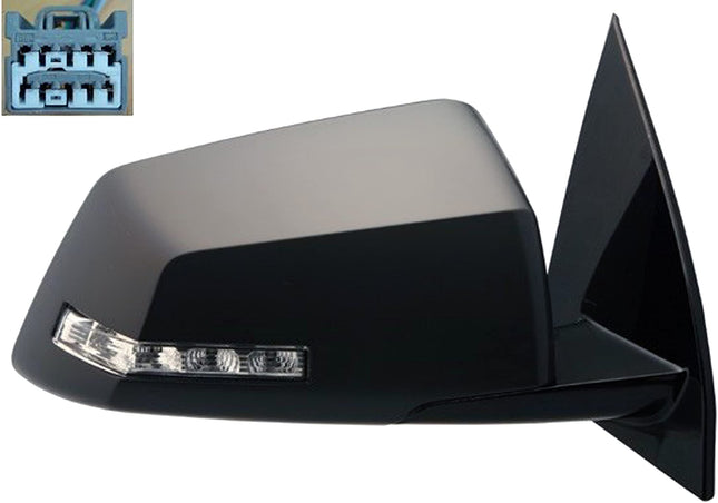 Dorman 955-1884 Passenger Side Power Door Mirror - Heated/Folding with Signal for Select GMC/Saturn Models, Black