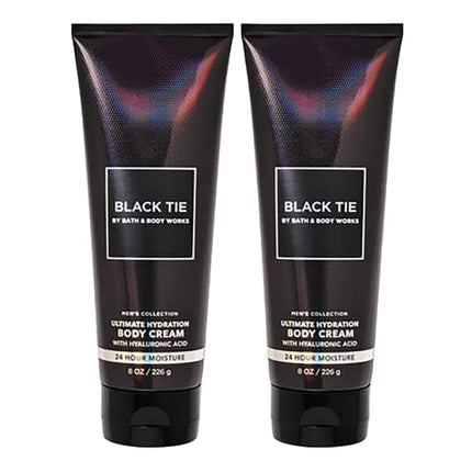 Bath and Body Works Colección para hombre Crema corporal Ultra Shea de máxima hidratación 226 g (2 unidades) (Black Tie)